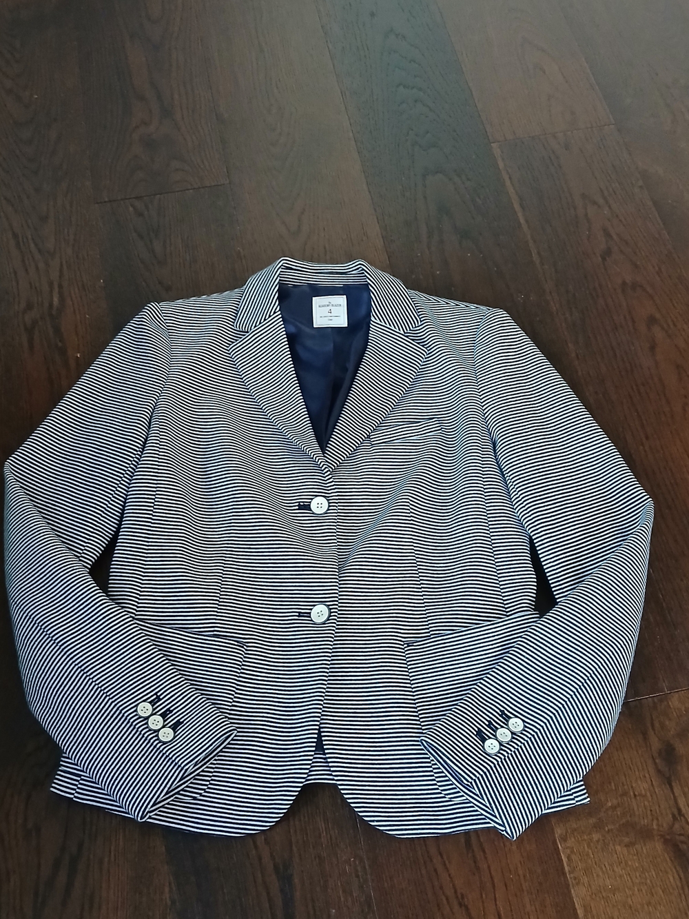 Gap The Academy Blazer Navy & White Stripe Size 4